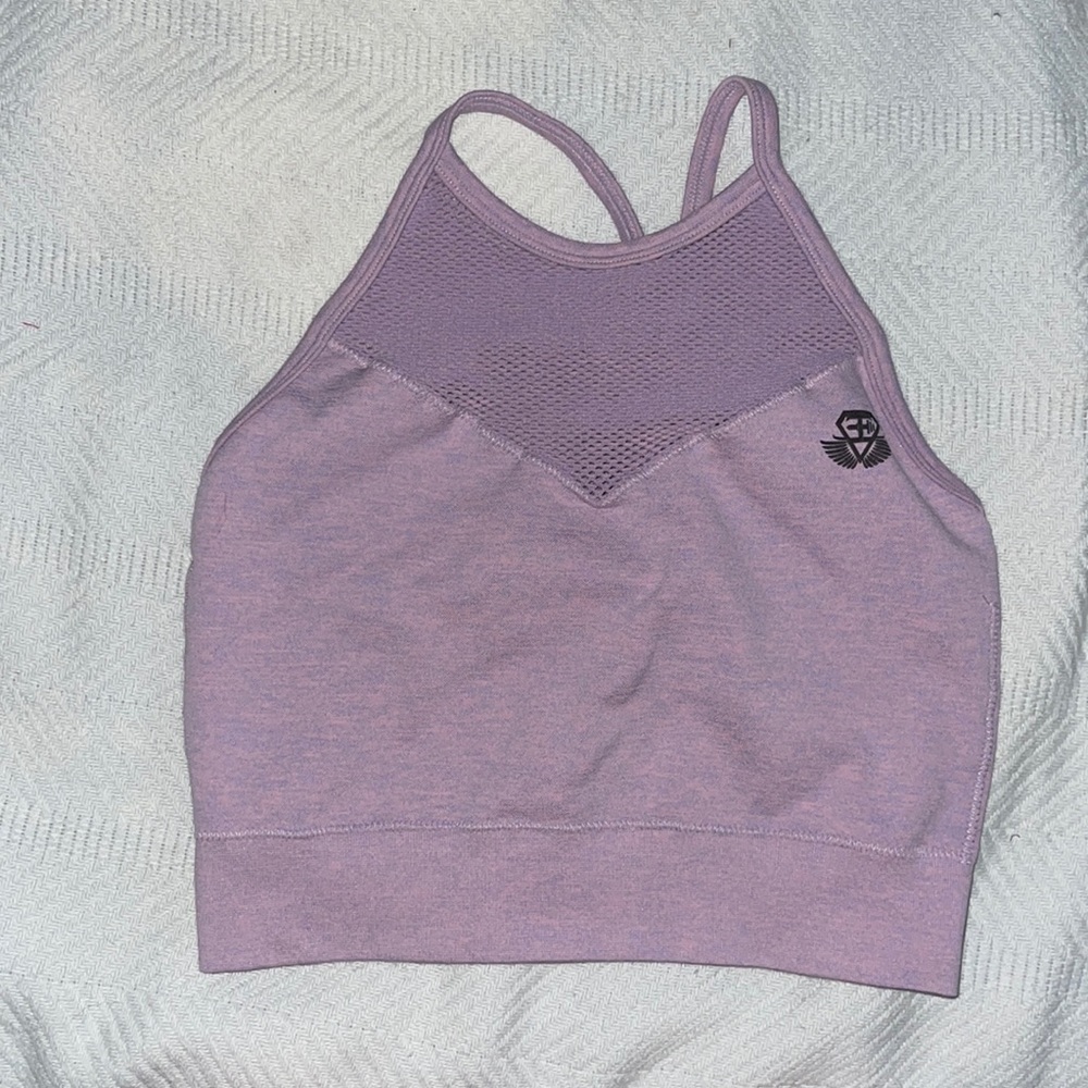 Purple sports bra